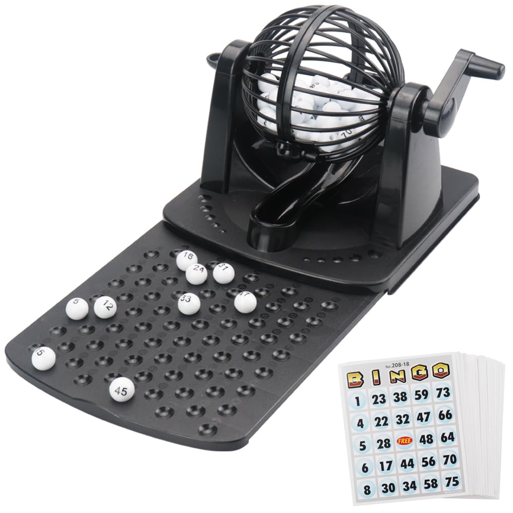 Amazon.co.jp: ビンゴゲーム一式セット 数字ボール カード20枚